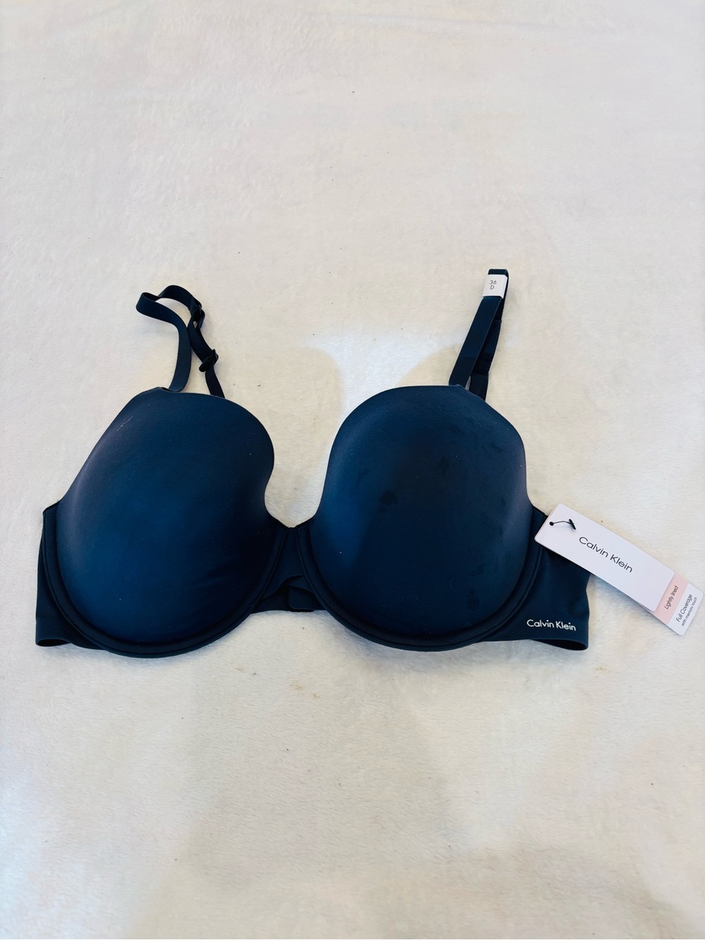Calvin Klein Dark Navy Blue Seamless Molded Bra size 36D with tag